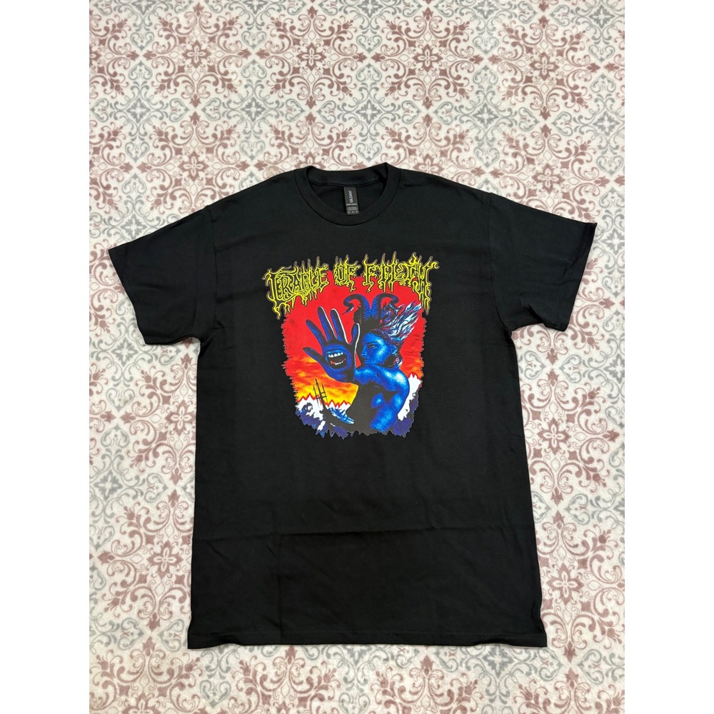 Cradle of Filth Graphic T-Shirt Mens Medium Black Heavy Cotton Band Tee 4539